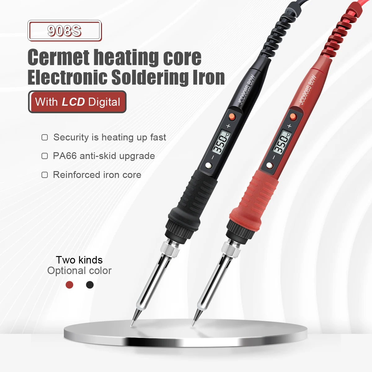 JCD 908S Electric Soldering Iron Kit Set 220V 110V 80W LCD Display Adjustable Temperature Home Handmade DIY Welding Repair Tools