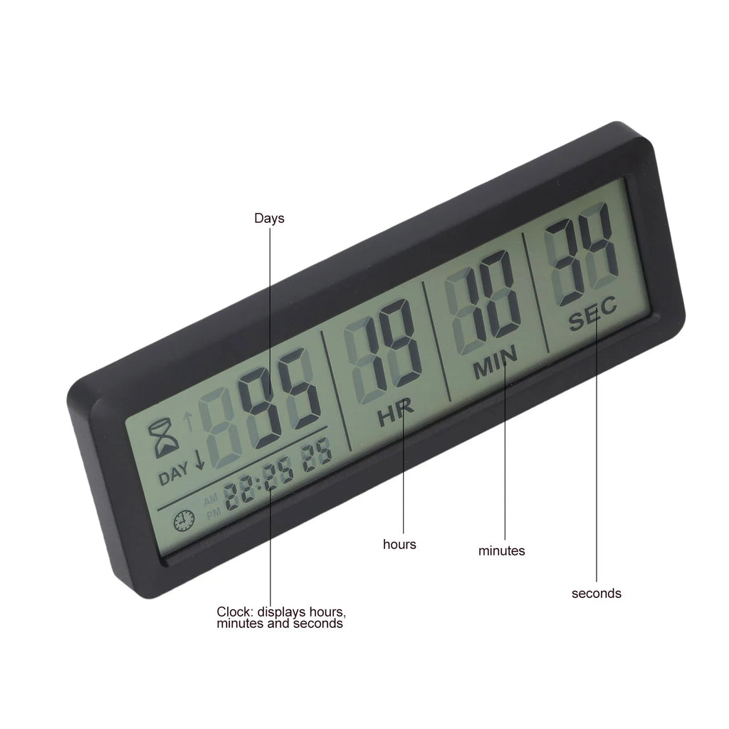 1Pc Digital Countdown Days Timer 999 Days Count Down Clock Timer for Vacation Retirement Wedding Holiday