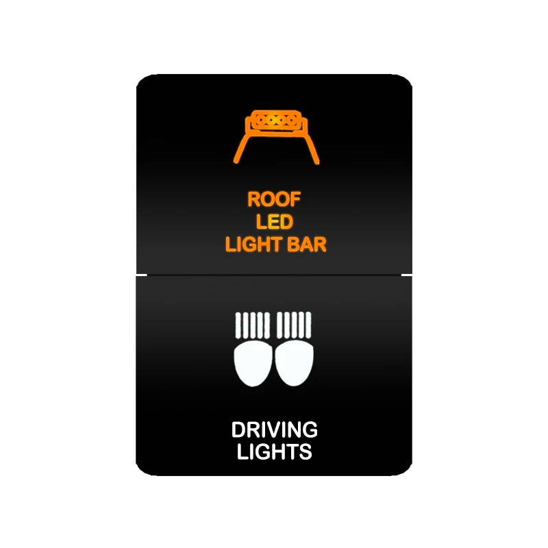 Car Push Switch Dual ON OFF Button Led Bar Roof Lights Fog Spot Driving Lights Button For Toyota 4Runner Hilux RAV4 Prado Camry