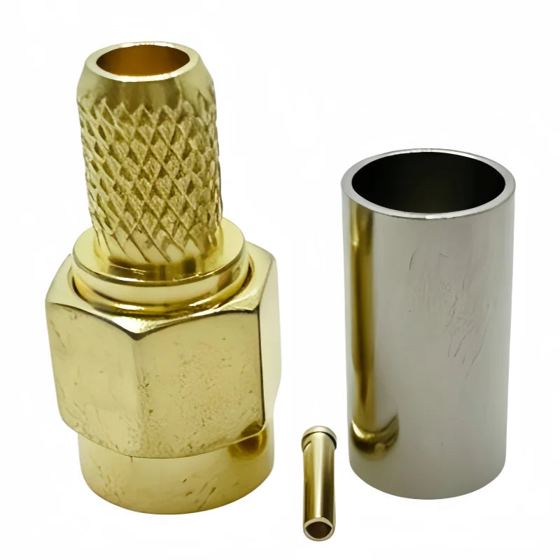 10pcs/lot SMA Male Plug SMA Female RP SMA Male Female Connector Crimp for RG58 LMR195 RG142 RG400