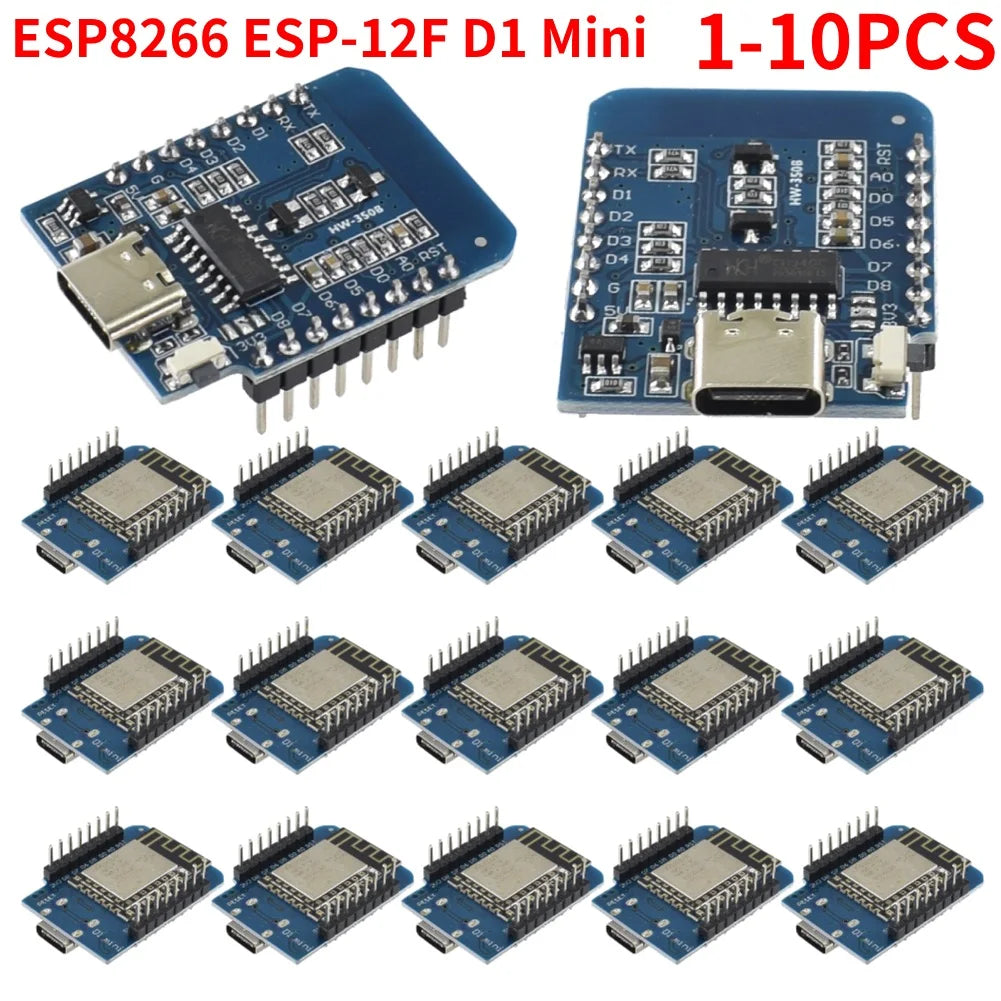 ESP8266 ESP-12F D1 Mini NodeMcu Lua WIFI CH340 Development Board Type-C D1 Mini WIFI Development Board NodeMCU Lua Module