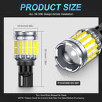 2x 2000LM Canbus T15 T16 LED Reverse Lights 912 W16W W15W Car Back Up Rear Lamp White Red Yellow Amber Super Bright High Power