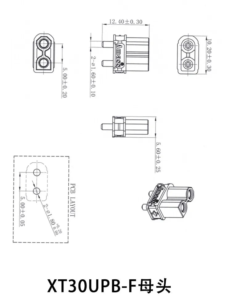 XT30UPB XT30 UPB 2mm Plug Male Female Bullet Connectors Plugs for RC lipo battery XT30UPB-F / XT30UPB-M