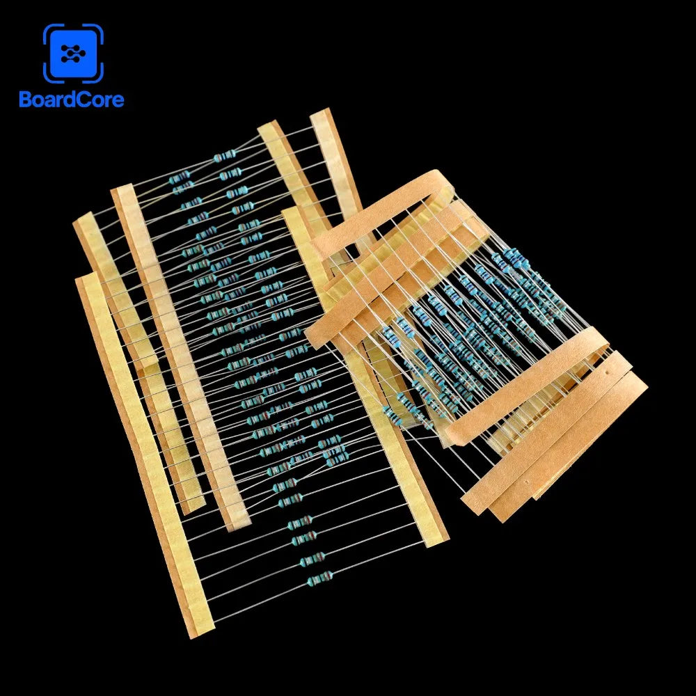 120PCS Metal Film Resistor 1/4W 1% Ohm Resistance Kit 2ohm 2.2ohm 2.4ohm 2.7ohm 3ohm 3.3ohm Car Airbag Repair Resistor Set