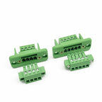 5sets 3.81mm Terminal Block Through-wall Welding-free Plug-in Type 2P/3P/4P/5P/6P/8P/10P/12P/16P 3.81mm with Flange Fixed Panel