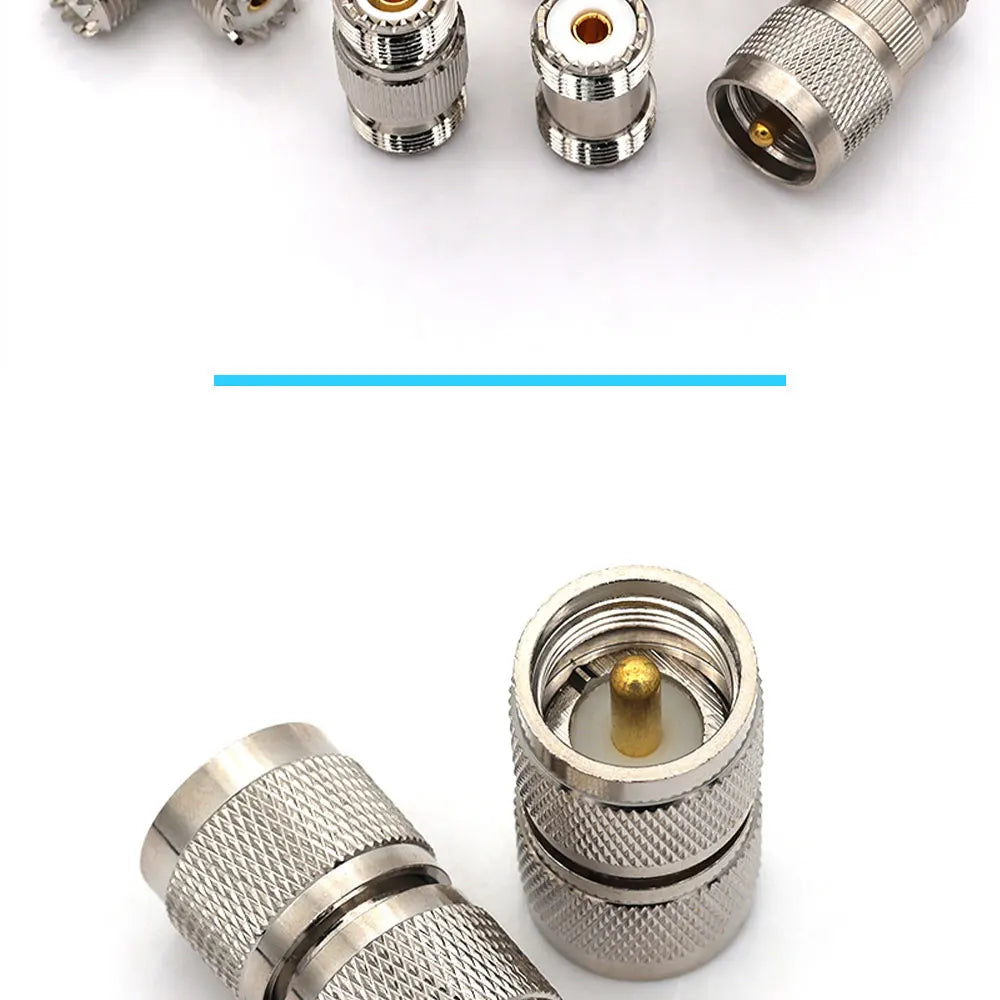 1Pcs Adapter UHF PL259 SO239 to UHF / N Male Plug & Female Jack Straight & Right Angle & Flange & T Type RF Coaxial Connector