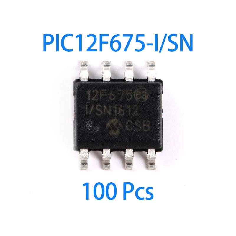 1~100Pcs PIC12F675-I/SN Sop8 Package 8 Bit Flash Memory Pic Microcontroller Integrated Circuit Chip For Electronic Diy Circuit