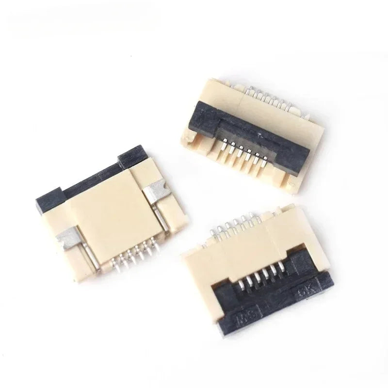 10Pcs FPC FFC Connector Socket Pitch 0.5mm Back Flip Front Insert Horiztontal Socket 4/6/8/10/12/14/16/18/20/30/32/40/50/60 Pin