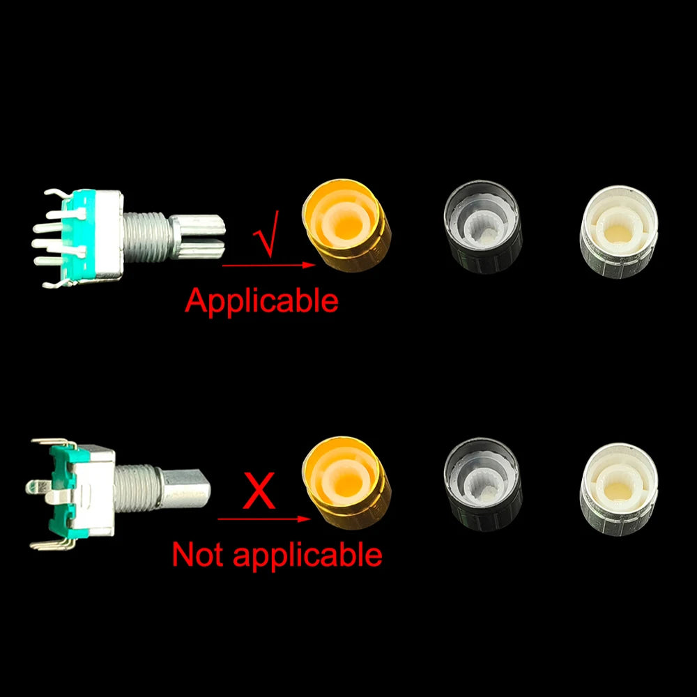 1 Box EC11 Half / Plum Shaft Encoder Switch Kit 5 Pin 20 Position Rotary Encoder Code Switches Handle Long 15mm 20mm