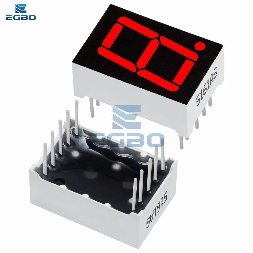 1~20PCS EGBO 0.56 inch 1bit Common Cathode Digital Tube Red LED Digit Display 7 Segment 0.5inch 0.5 0.56 inch 0.56'' 0.56in