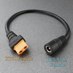 XT60 Male Female To DC 5.5*2.1/5.5*2.5 RC Battery Charging Connector Suitable For Aircraft Model Battery/drone Power Connection
