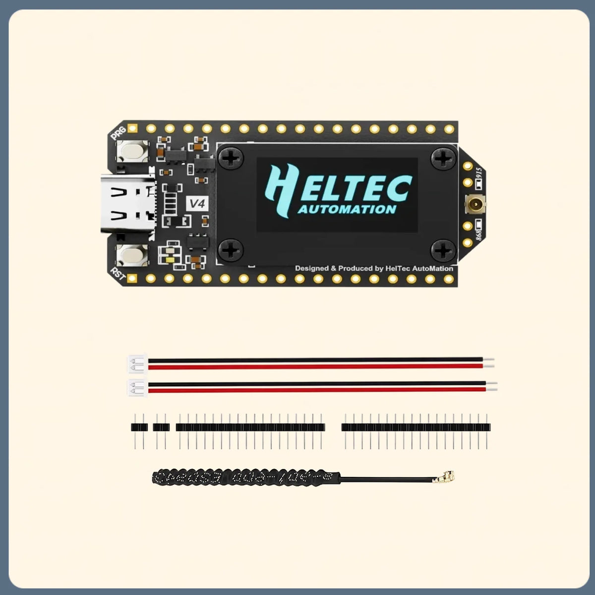 Heltec Meshtastic Wifi LoRa 32 V4 Dev-Board with ESP32 SX1262 GPS 0.96inch OLED Solar Powered Low Power ESP32-Based Arduino IoT