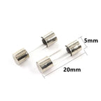 100Pcs/Set 5x20mm Quick Blow Glass Tube Fuse Assorted Kits,Fast-blow Glass Fuses 0.2A 0.5A 1A 2A 3A 5A 8A 10A 15A 20A