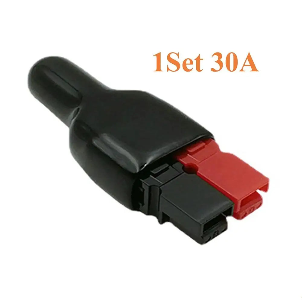 For Anderson Styles Connector 30AMP Plug Rubber Black UPS Power Plug 600V Photovoltaic Systems High Current Connector