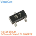 50pcs CJ3401A R1A CJ3401 R1 CJ3407 3407 CJ2307 S7 CJ2303 S3 CJ2321 S21 CJ2301 S1 CJ2305 S5 SOT-23 P-channel SMD MOSFET BSS84