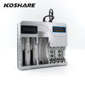 KOSHARE LED Smart Battery Charger For AA AAA Ni-MH Ni-Cd 9V Batteries 18650/16340/14500/21700 /26650/32650 Lithium Battery