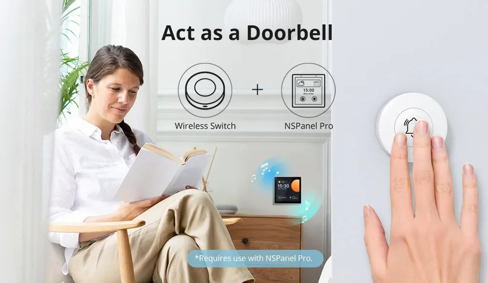 SONOFF SNZB-01P Zigbee Wireless Switch Button Smart Scene Switch Smart Home Voice Control For EWeLink APP Alexa Home Assistant