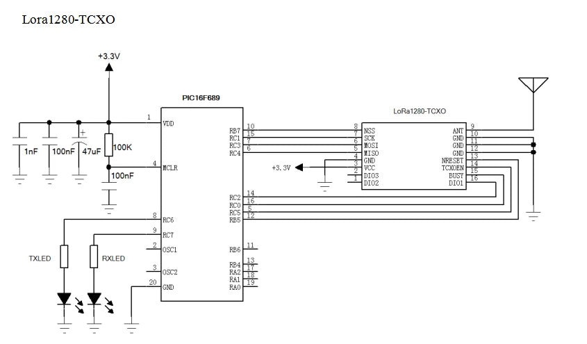 2pcs/lot LoRa1280-TCXO - FCC / CE-RED Long Distance 2.4GHz RF Module SX1280 Chip TCXO Crystal Integrated 2.4G LoRa Module