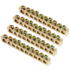 10Pcs High-Strength Copper Ground Neutral Bar Insulated Electrical Terminal Block for Load Center Expansion Distribution Wire