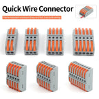 Quick Press Type Electrical Wire Connector Push-in Lever 2-12 Pin Compact Wiring Terminal Universal Splitter Cable Connectors