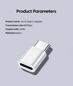 Type c To Lightning Adapter USB C Female To ios Male Converter Fast Charge Adaptador For iPhone 15 16 Type C Adapter High Speed
