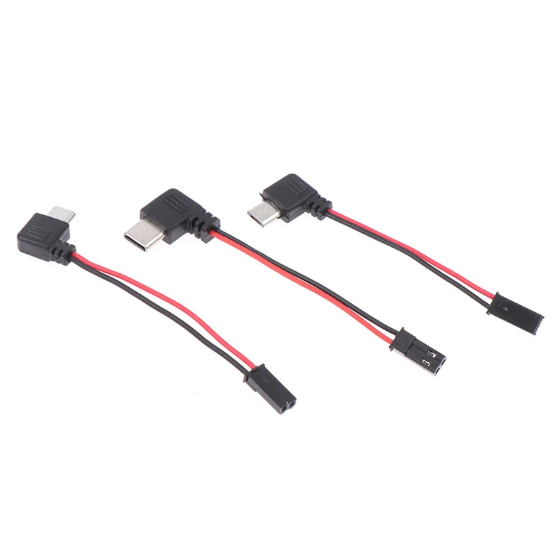 (HB05)90 Degree Motorcycle Interface USB-Micro Type C 90 Degree Male+JST Plug USB To JST/SYP Terminal Interface Cable Connector