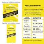 TUECER GPU CPU Thermal Pad Heatsink Cooling Conductive Silicone Pad 80x40/100x100mm High Quality Thermal Pad thermal insulation
