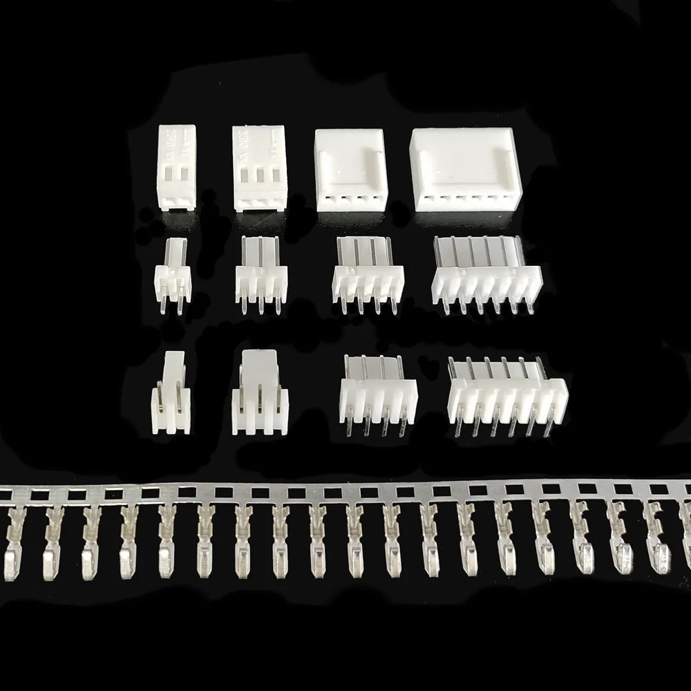 10Sets KF2510 Connector 2.54mm Straight / Curved Pin Header 2/3/4/5/6/7/8/9/10P ( Plug Male + Female + Terminal ) Kit