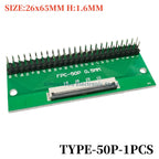 1PCS FFC/FPC Conversion Board 0.5mm Connector to 2.54MM Double Row Bent Pins 4/10/14/15/16/22/26/30/32/36/42/45/60/64/68/80/96P