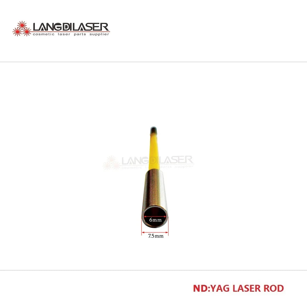 Nd:Ce:YAG Laser Rod With Stainless Steel Hoop For Q-Switch Laser Tattoo Removal Handpiece