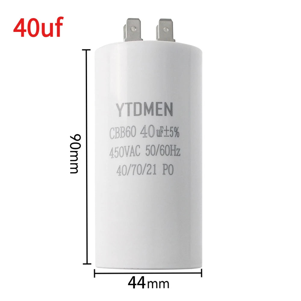 1PCS 450VAC CBB60 Motor Run Capacitors 4pin Dual Insert Starting Capacitor 4UF-60UF for Air Compressor Water Pump 6UF 10UF 50UF