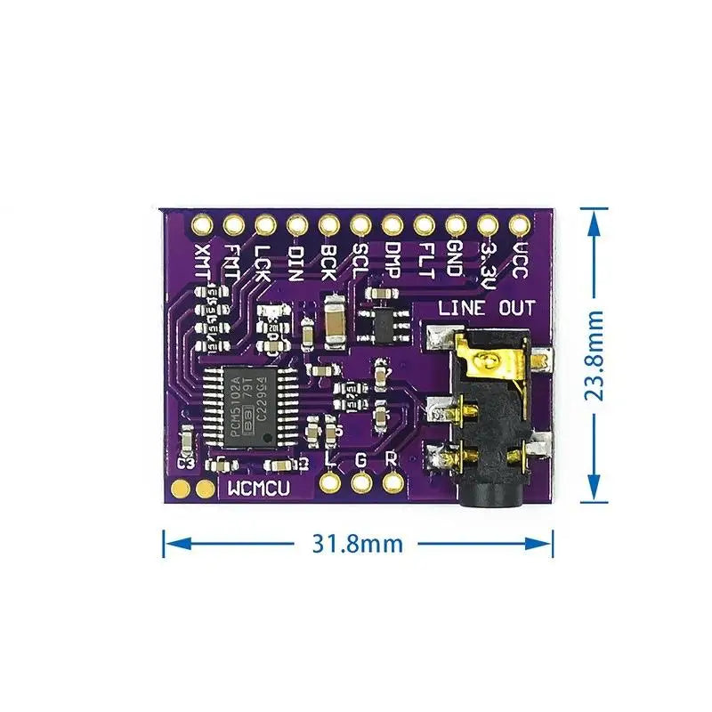 1 Set Player Module Interface I2S PCM5102A DAC Decoder For Raspberry Pi PHAT Format Board Digital PCM5102 Audio Board