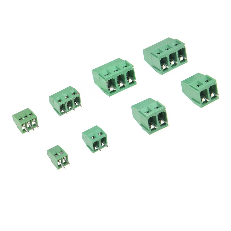 10PCS KF120/KF128 2.54/3.81/5.0/5.08 Pitch 2P/3P straight pin pcb screw terminal block connector 2PIN 3PIN 2.54MM/3.81MM/5.08MM/