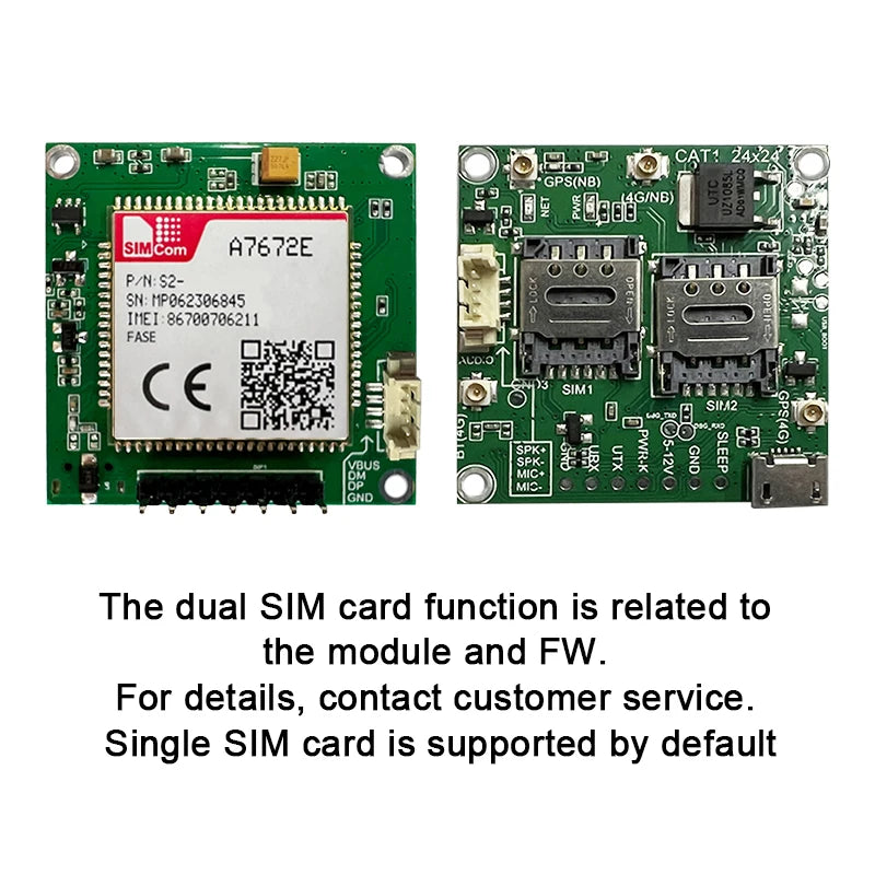 SIMCOM A7672E 4G Cat1 with GSM GPS Module development Core Board TTL Serial Port 1PCS