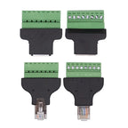 RJ45 Female To 8 Pin Connector RJ45 Male To Screw Terminal Adaptor RJ45 Splitter for CCTV DVR CCTV Accessories