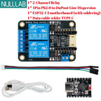 2 Channel DC 5V Relay Module Low Level Trigger with Optocoupler Isolation Smart Home Control Board Compatible with Arduino ESP32