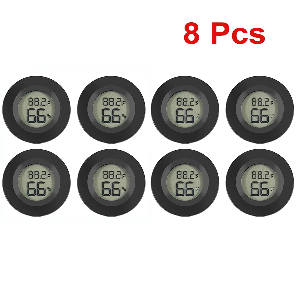 Mini Hygrometer Thermometer Fahrenheit or Celsius Meter Digital LCD Monitor Indoor Room Round Humidity Temperature Gauge