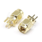 SMA Female Jack Male Plug Adapter Solder Edge PCB Straight Right angle Mount RF Copper Connector Plug Socket