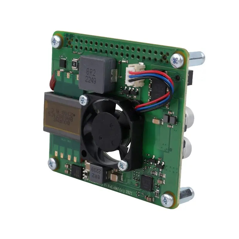 M52K-For Raspberry Pi Poe+ HAT Expansion Board- Cooling Fan Included, For Raspberry Pi 4B/3B+ Poe+ HAT 802.3Af/At
