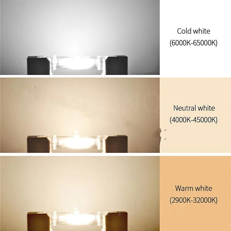 R7S LED Glass Tube COB Bulb 78MM 118MM High Power R7S Corn Lamp J78 J118 Replace Halogen Light AC 110V 220V Lampadas