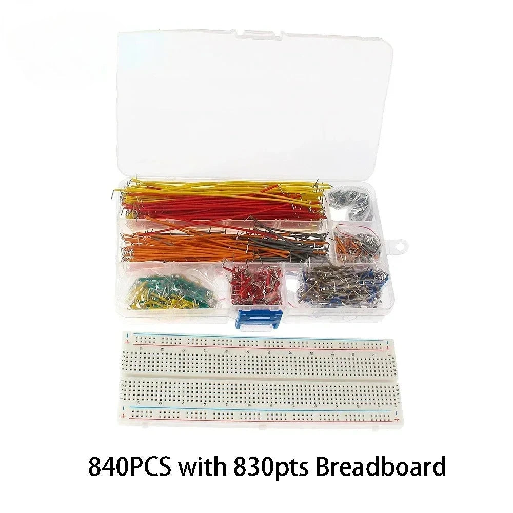MB-102 MB102 Breadboard Kit 400 830 Point Prototype Board+840pcs U-Shape Solderless Bread Board Jumper Wires DIY Kits