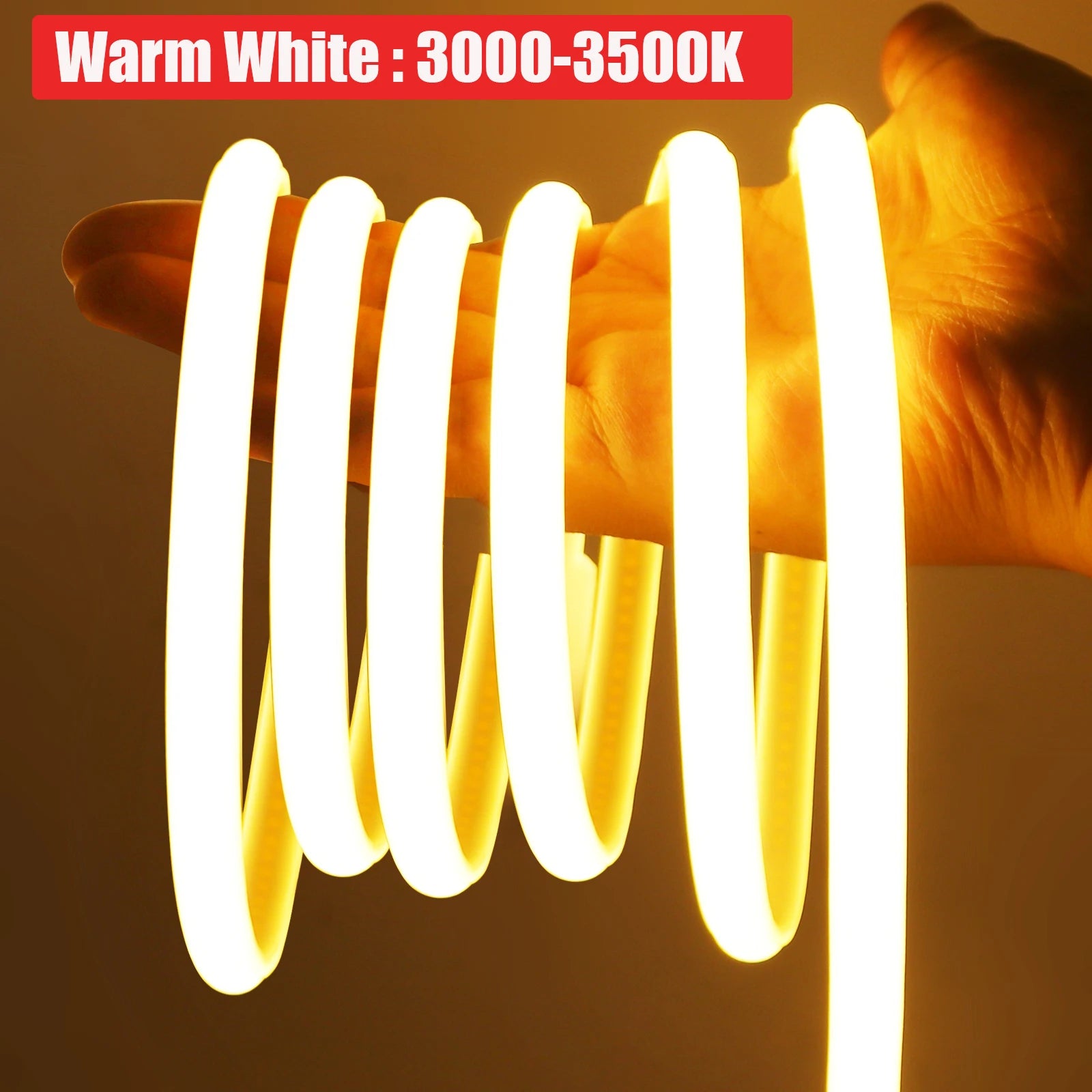 Dimmerable 220V COB Strip Red/Ice Blue/Pink/Yellow/Green/Pink/White 3000K 4000K 6000K Waterproof Flexible Ribbon LED Neon Light