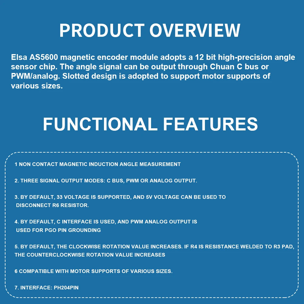 TLE5012 AS5600 Magnetic Encoder Module 12bit 15bit High Precision Angle Sensor with Radial Magnet