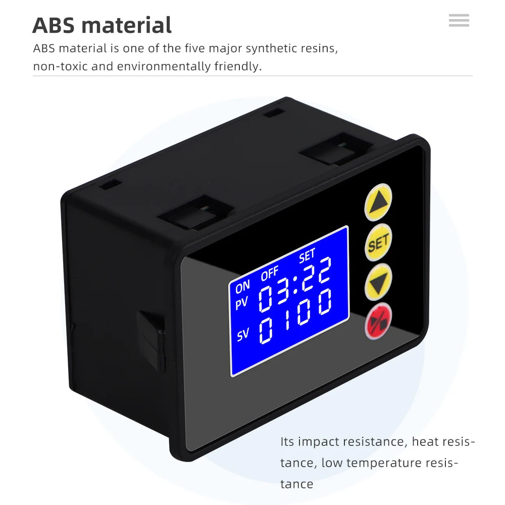 Time Timer Microcomputer Time Controller AC 110-220V DC 12V 24V Hour Counter LCD Digital Display Programmable Timer Timegrapher