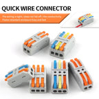 5/10PCS 2/3Ports Electrical Wire Connectors Fast Compact Push-in Terminal Block Wiring Cable Butt Connection Splitter With Lever
