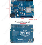WeMos D1 UNOR3 CH340 ESP-12E CH340G WiFi Development Board Based ESP8266 Shield Smart Electronic PCB For Arduino Compatible IDE