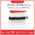 20pcs/lot 5W Zener Diodes CASE17 56V 60V 62V 68V 75V 82V 91V 100V 120V 130V 150V 160V 180V 190V 200V 1N5370B~1N5388B Series