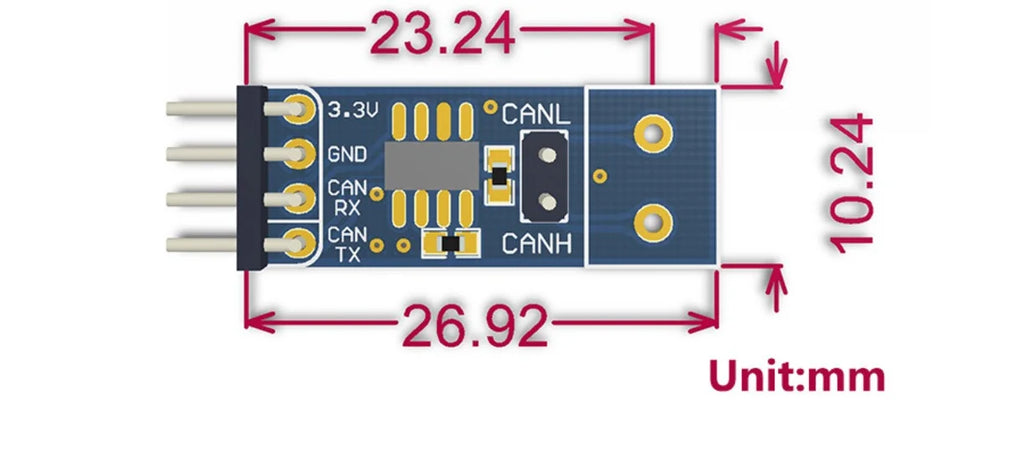 SN65HVD230 CAN Bus Transceiver Module 3.3V 1Mbps ESD Protection for Arduino STM32