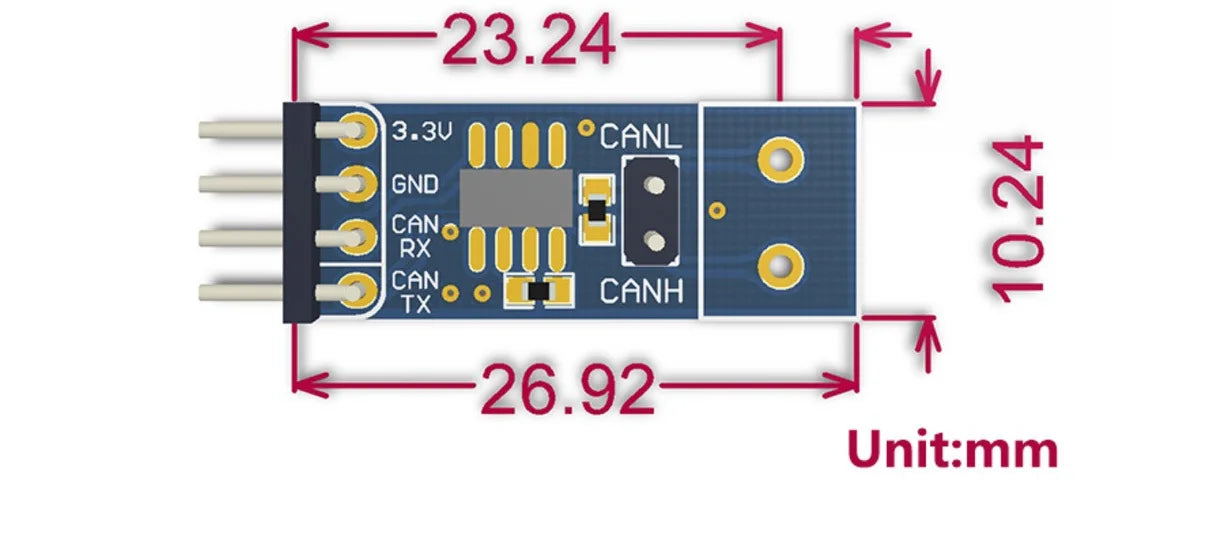 SN65HVD230 CAN Bus Transceiver Module 3.3V 1Mbps ESD Protection for Arduino STM32