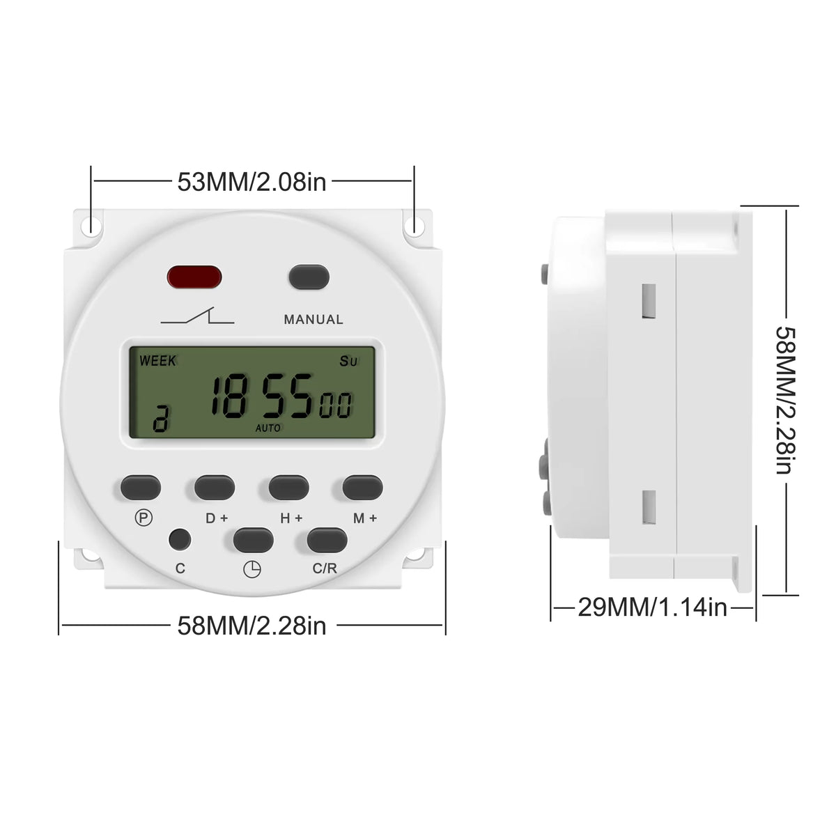 CN101A LCD Time Switch 12V 24V 110V 220V Time Relay Street Lamp Billboard Power Supply Timer